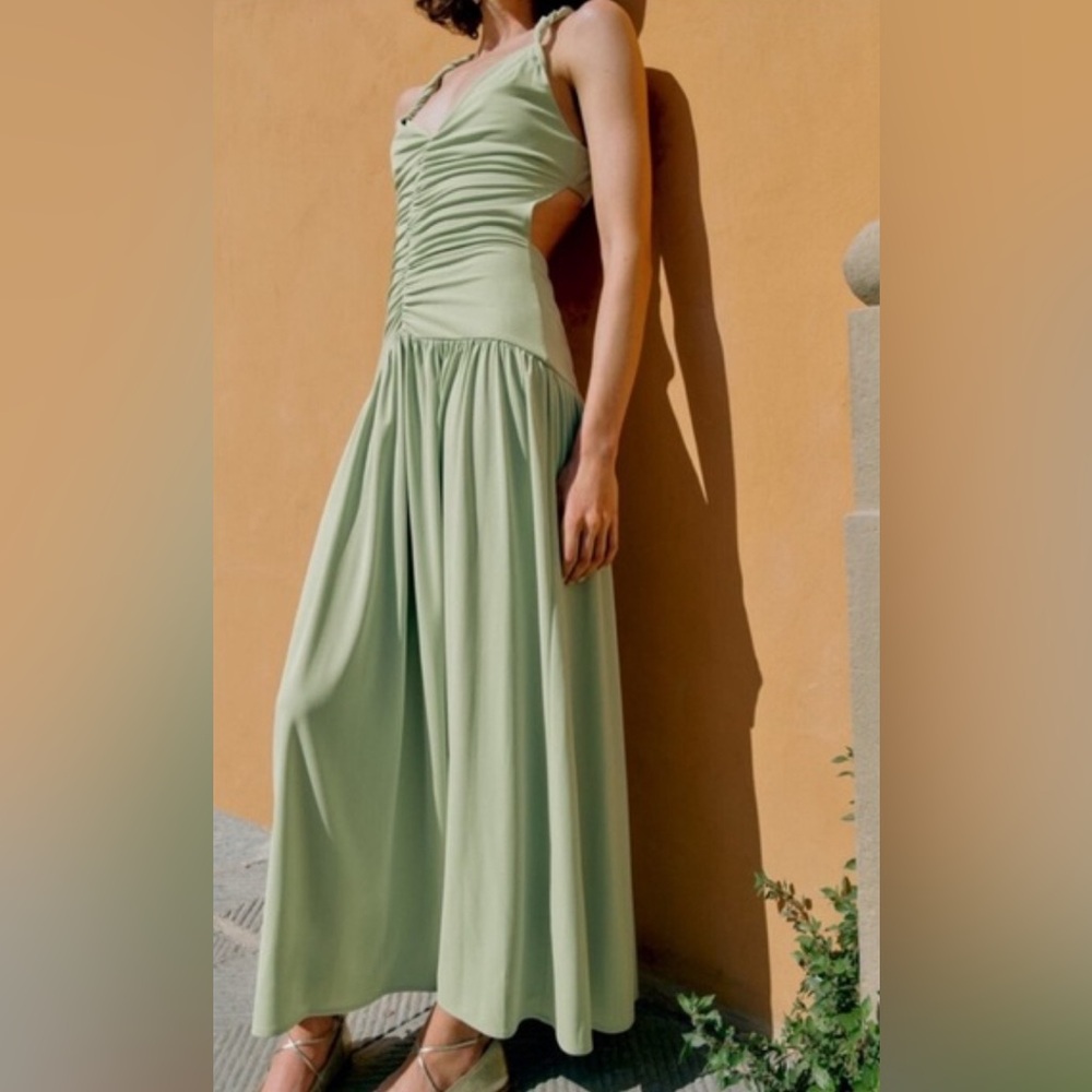 Zara Light Green Maxi Dress - Picture 9 of 12